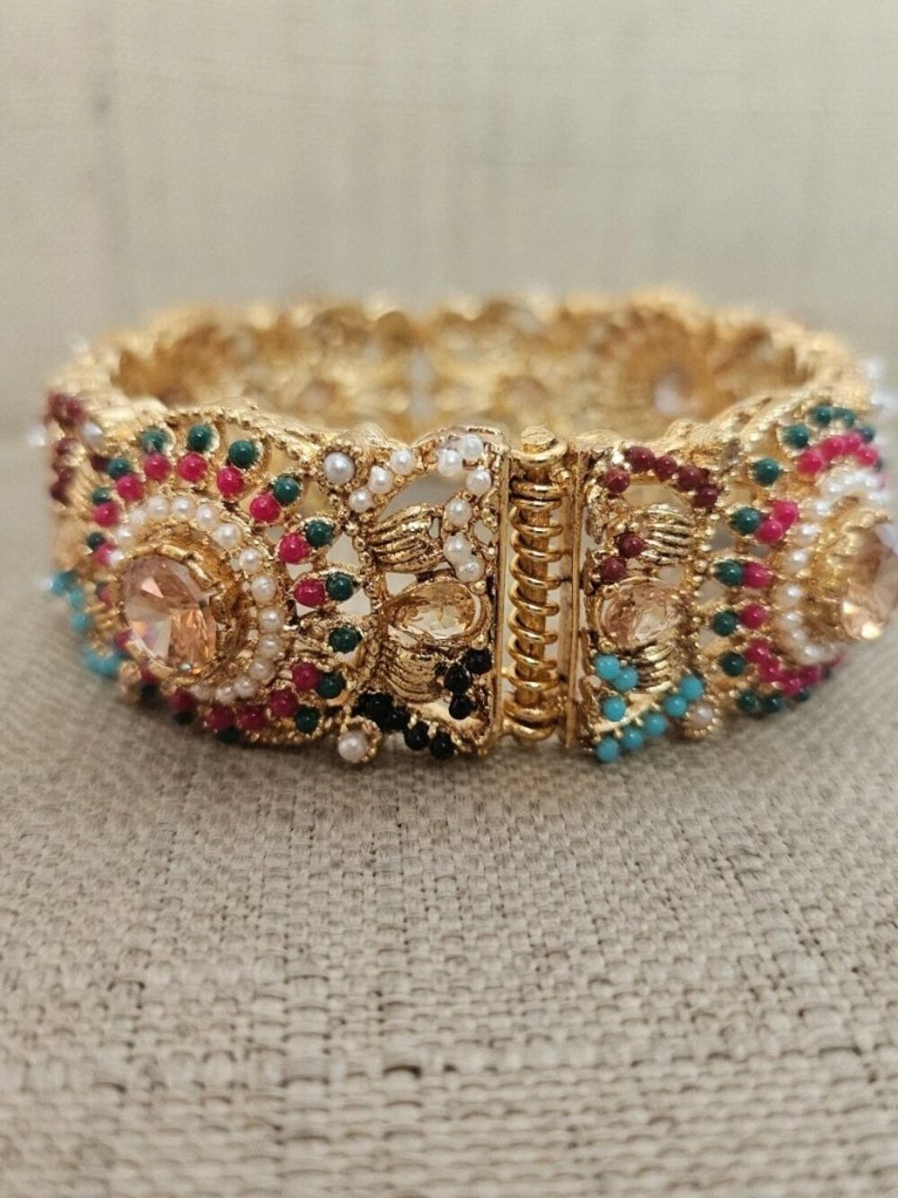 Fashion Bracelet Multi Color Beads Fancy Jewelry Traditional Bangle Wristband - Picture 8 of 12
